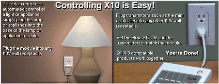 X10 control system is simple